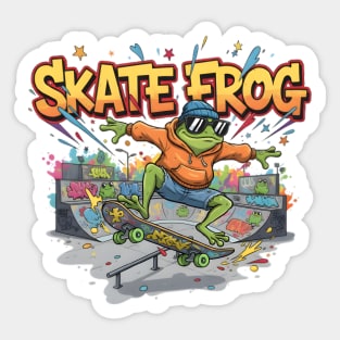 Skate Frog Adventure Sticker